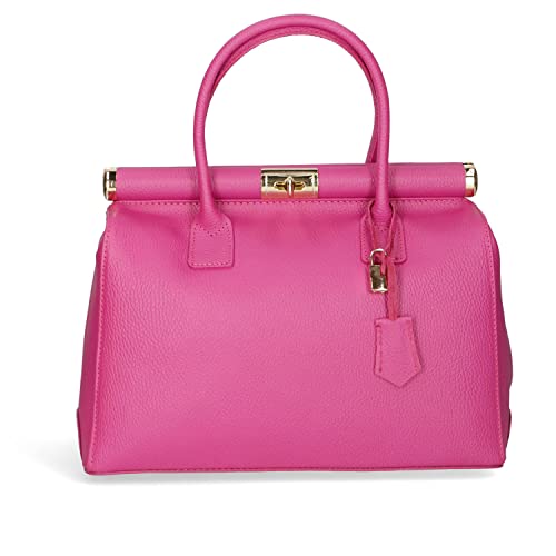 Chicca Borse Borsa Donna a Mano Pelle con Tracolla Bauletto (D02...