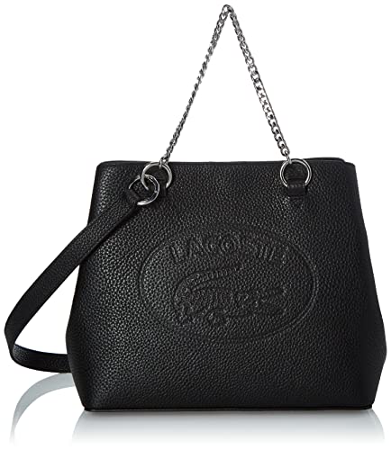 Lacoste NF3066, Borsa a Mano Donna, Nero, Taglia Unica