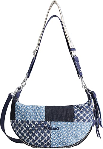 Desigual Bols_Hydra Kuwait, Borsa a Tracolla Donna, Blu, Taglia Unica