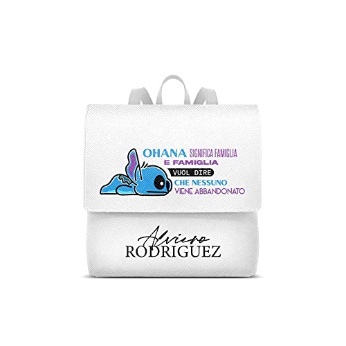 Alviero Rodriguez Zainetto Lux Bianco Ohana Pattern Zaino donna moda...