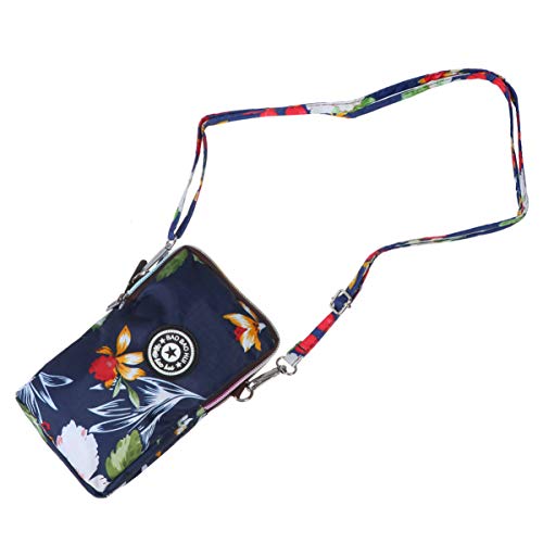 Fenical borsa con cerniera telefono motivo floreale borsa tracolla...