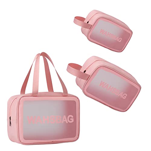 Beauty Case da Viaggio, 3 sacchetti trasparenti per aeroplano, Beauty...