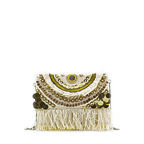 MODELISA - Borsa a tracolla etnica catena spalla frangia stile casual...