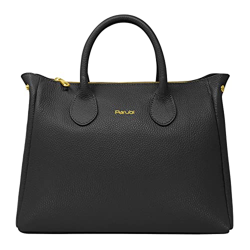 Parubi Borsa Donna a Mano con Tracolla, Borsa In Vera Pelle, Made in...