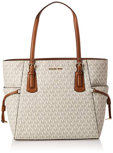 Michael Kors Voyager, Borsa Donna, Bianco (Vanilla), 16x29x39...
