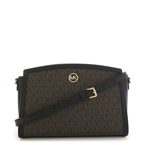 Michael Kors Chantal LG EW XBODY, Borsa Donna, Brown/Blk