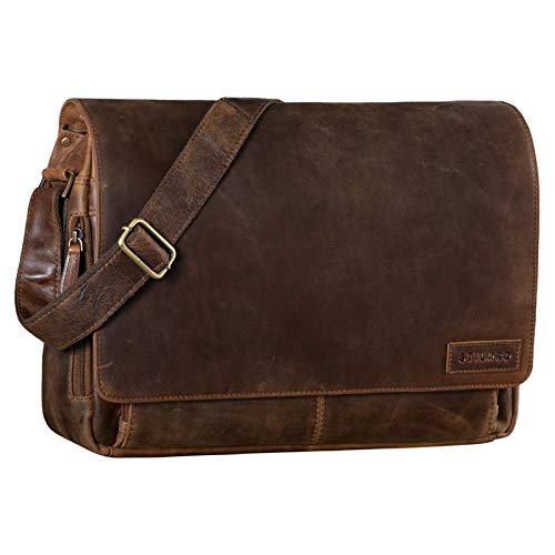 STILORD 'Rick' Borsa Vintage a tracolla in pelle da uomo & donna Porta...