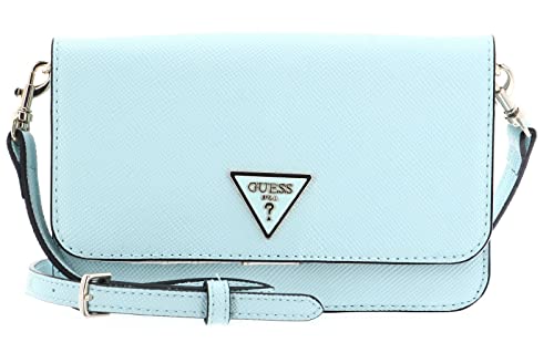 Guess Noelle XBODY Flap Organizer, Borsa Donna, Ice Blue, Unica