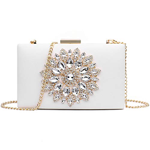 Jywmsc Pochette da donna con catena Borsetta da sera di nozze Borsa da...