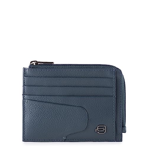 PIQUADRO Akron, Porta carte di credito Uomo, Blu