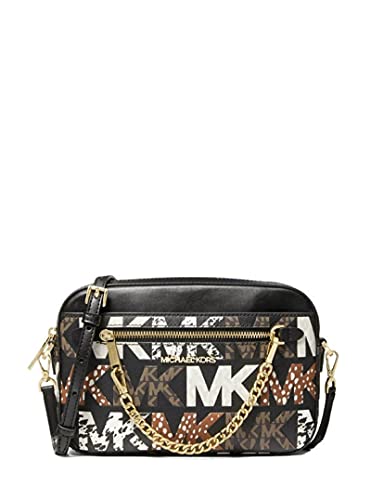 MICHAEL KORS Jet Set Grande Borsa A Tracolla In Pelle Stampata Multi...