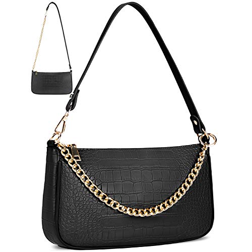 NUBILY Borsa a tracolla da donna, borsa a mano con catena dorata, a...
