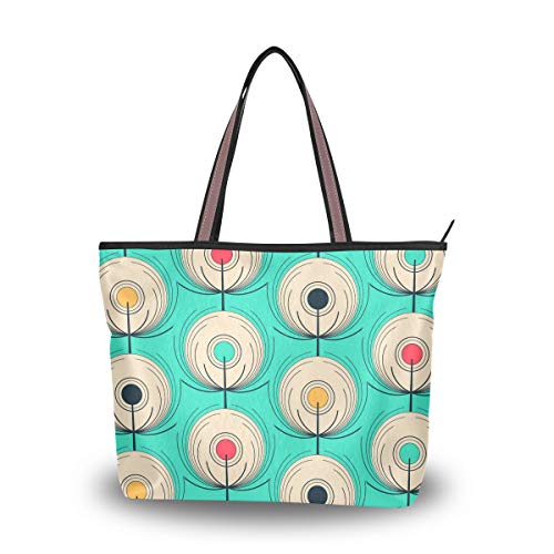 Mr.Lucien - Borsa a mano con piume di pavone, con manico colorato, per...