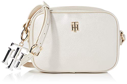 Tommy Hilfiger TH Chic Camera Bag Metallic, Borse Donna, Bianco...