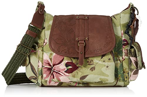 Desigual Fabric Shoulder Bag, Borsa a Spalla Donna, Verde, U