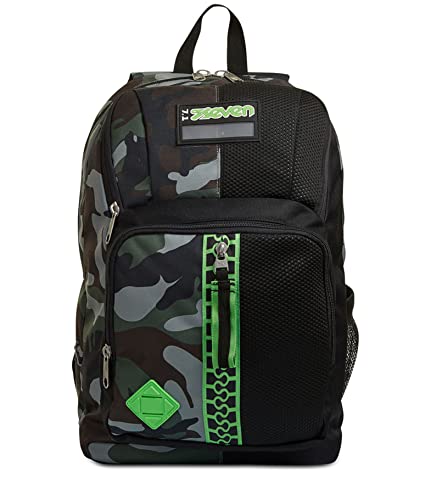 Seven ZAINO Scuola Seven POINT OUT - HALF BLACK - Doppio scomparto -...