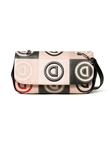 Desigual Toppa con Logo Bols_Zurich, Borsa Donna, Beige (Beige),...