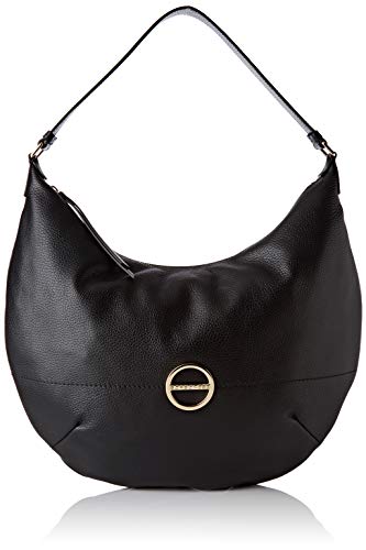 Borbonese Hobo Medium, Borsa a Tracolla Donna, Nero (Nero), 33x33x10...