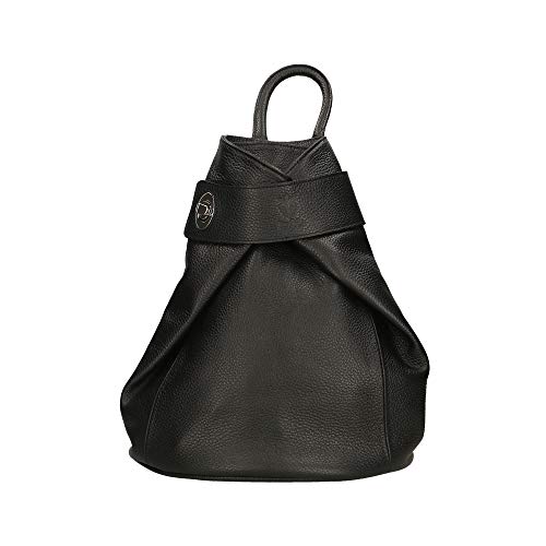 Chicca Borse Borsa Zaino Donna in Pelle Made in Italy 28x35x12 Cm