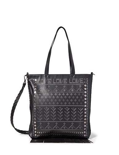Desigual - Borsa a tracolla con manico Azabache Coro, Nero (Nero),...
