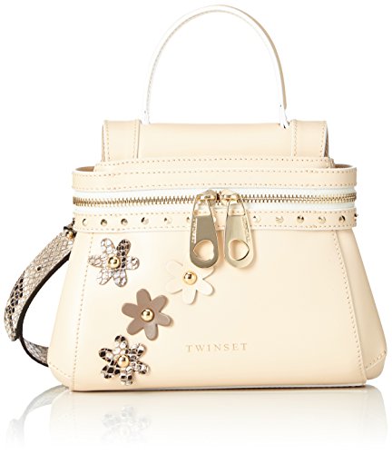 Twin Set As7t6q, Borsa a Tracolla Donna, Beige (Almond), 9 x 23 x 26...