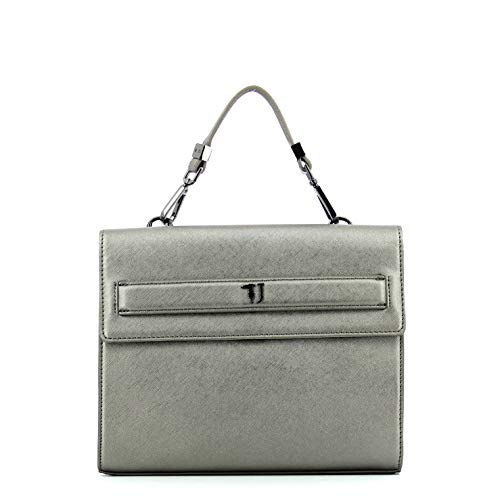 Trussardi BORSA DONNA A MANO E TRACOLLA GRIGIO misure 36x22x4 cm