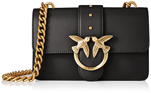 Pinko Love Mini Icon Simply 14 C Vit, Borsa Donna, Z99q nero-antique...