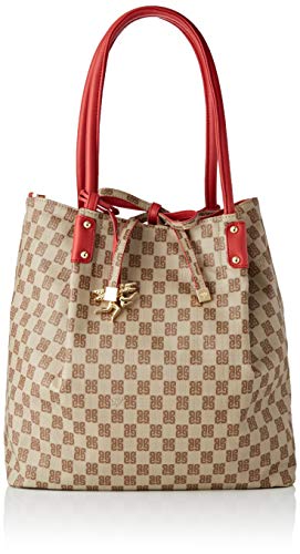 piero guidi Tote Bag, Borsa a Spalla Donna, Rosso (Bordeaux), 33x33x12...