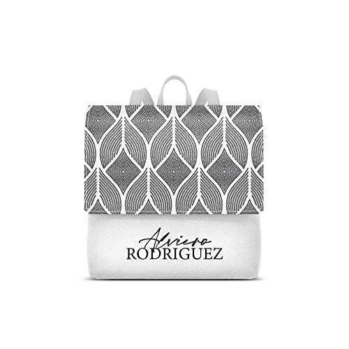 Alviero Rodriguez Zainetto Lux Bianco Persian Black Pattern Zaino...