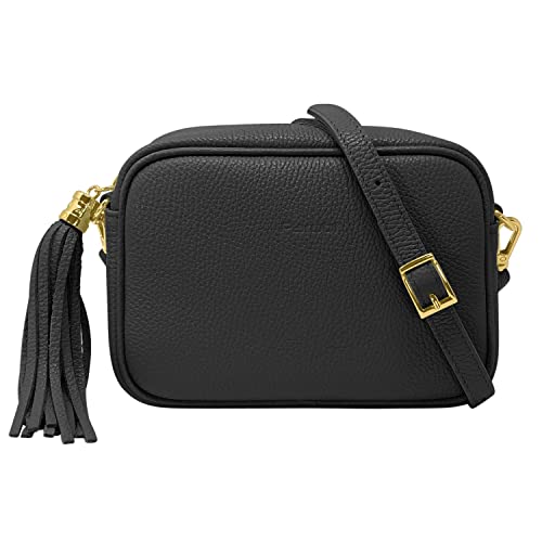 Parubi, Borsa Donna a Tracolla, In Vera Pelle Grana Dollaro, Made in...