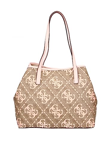 Guess Vikky Tote, Borsa Donna, Latte Logo/Pale Rose, Unica