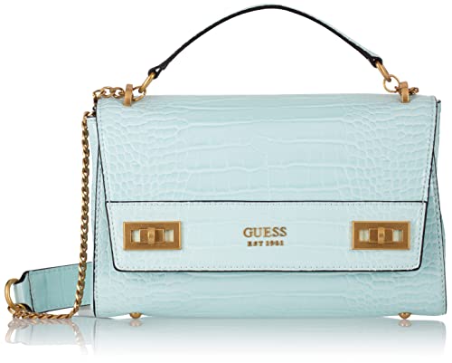 Guess borsa tote shopping donna con tracolla in ecopelle verde acqua...