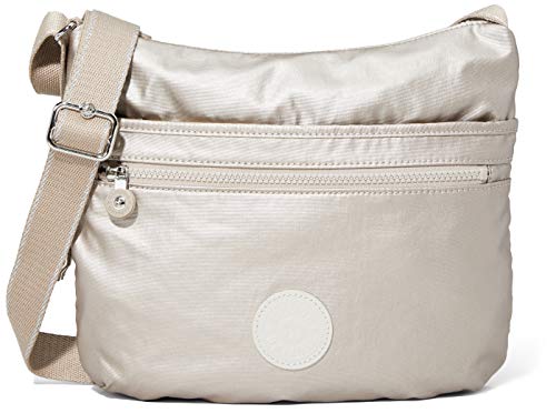 Kipling ARTO, Borse a Tracolla, Donna, Argento (Metallic Glow), Taglia...