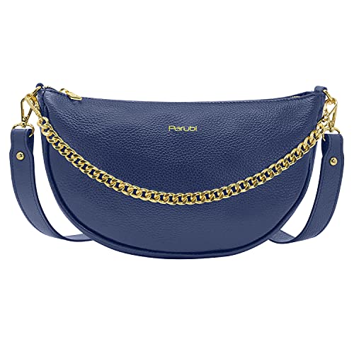 Parubi, Borsa Donna a Mano Spalla e Tracolla, In Vera Pelle Morbida,...