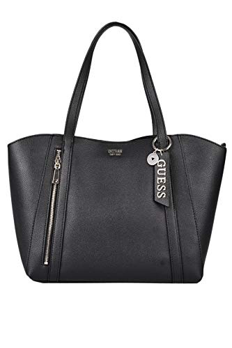 Guess Naya Trap Tote, Bags Crossbody Donna, Nero, Taglia unica