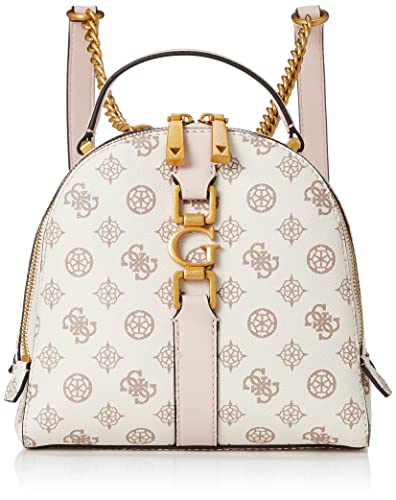 Guess Borsa donna zaino Briana Backpack cream multilogo BS22GU95...