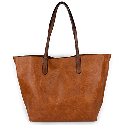 Emila Borsa shopping donna a spalla grande capiente color cuoio tipo...