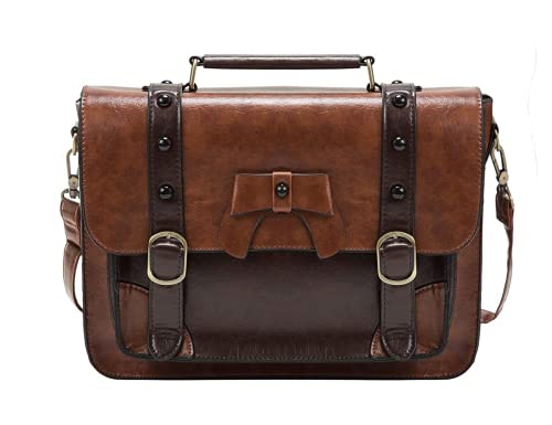 ECOSUSI Borse Messenger in Ecopelle Vintage Borse Cartella per Ragazza...