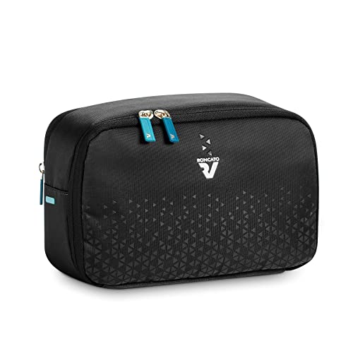 RONCATO Crosslite beauty case a scomparti con zip Nero