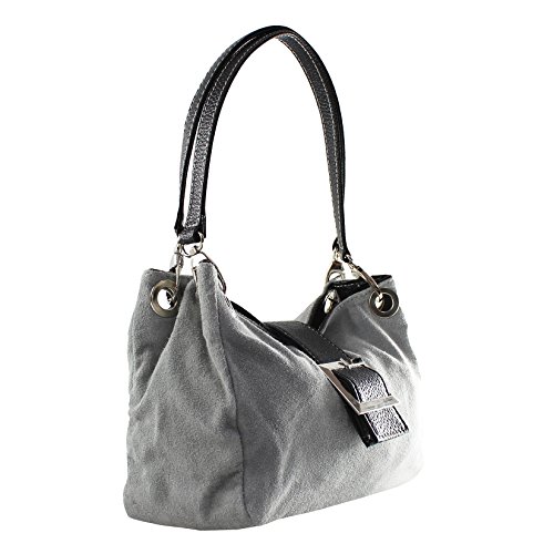 Chicca Borse Pochette a Mano da Donna in vera pelle scamosciata 100%...