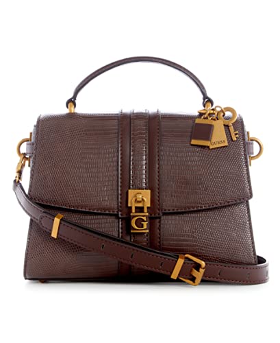 Guess Ginvera Elite SOCIET, Satchel Donna, Brown, Taglia Unica