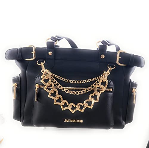 Love Moschino JC4287PP0GKT0, Borsa a Mano, Donna, Nero, Taglia unica
