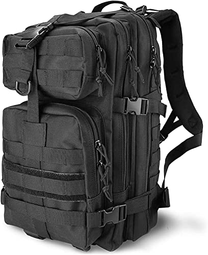 Procase Zaino Tattico Militare 35 Litri, Assault Backpack Grande capacità Zaini 3 Day Assault Bag dell'Esercito Zaino per Caccia, Trekking e Campeggio e Altre attività All'aperto –Nero