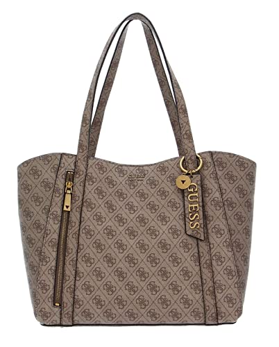 Guess NAYA Trap Tote, Borsa Donna, Latte, Taglia Unica