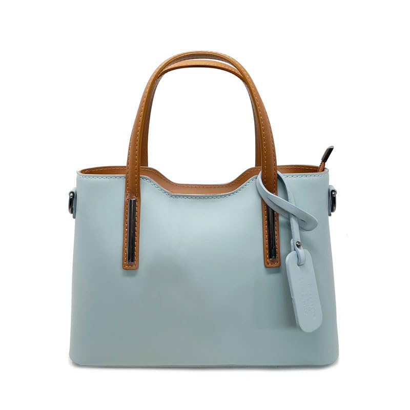 Chicca Borse Borsa a Mano Elegante Donna in Pelle Italiana Rigida...