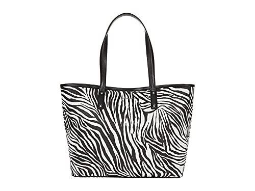 Michael Kors Carter Large Open Tote Bright White/Multi One Size