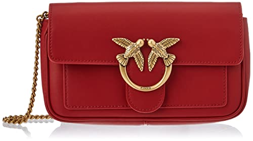 Pinko Love Pocket Simply 1 C Vitello, Borsa Donna, R72Q_Rosso...
