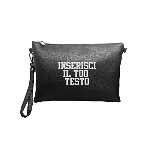 Timeshop Lab Pochette piatta per donna e da uomo in eco pelle...
