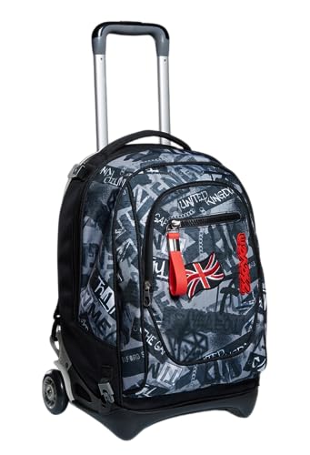Seven New Tech, Trolley Scuola, Keep Flag, 3 in 1 Zaino Sganciabile,...
