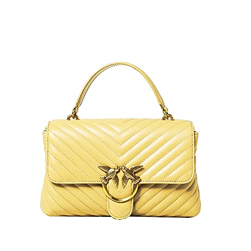 Pinko Borsa a Mano Love Lady Puff Big Borsa Mano Giallo Donna 30x18x10...